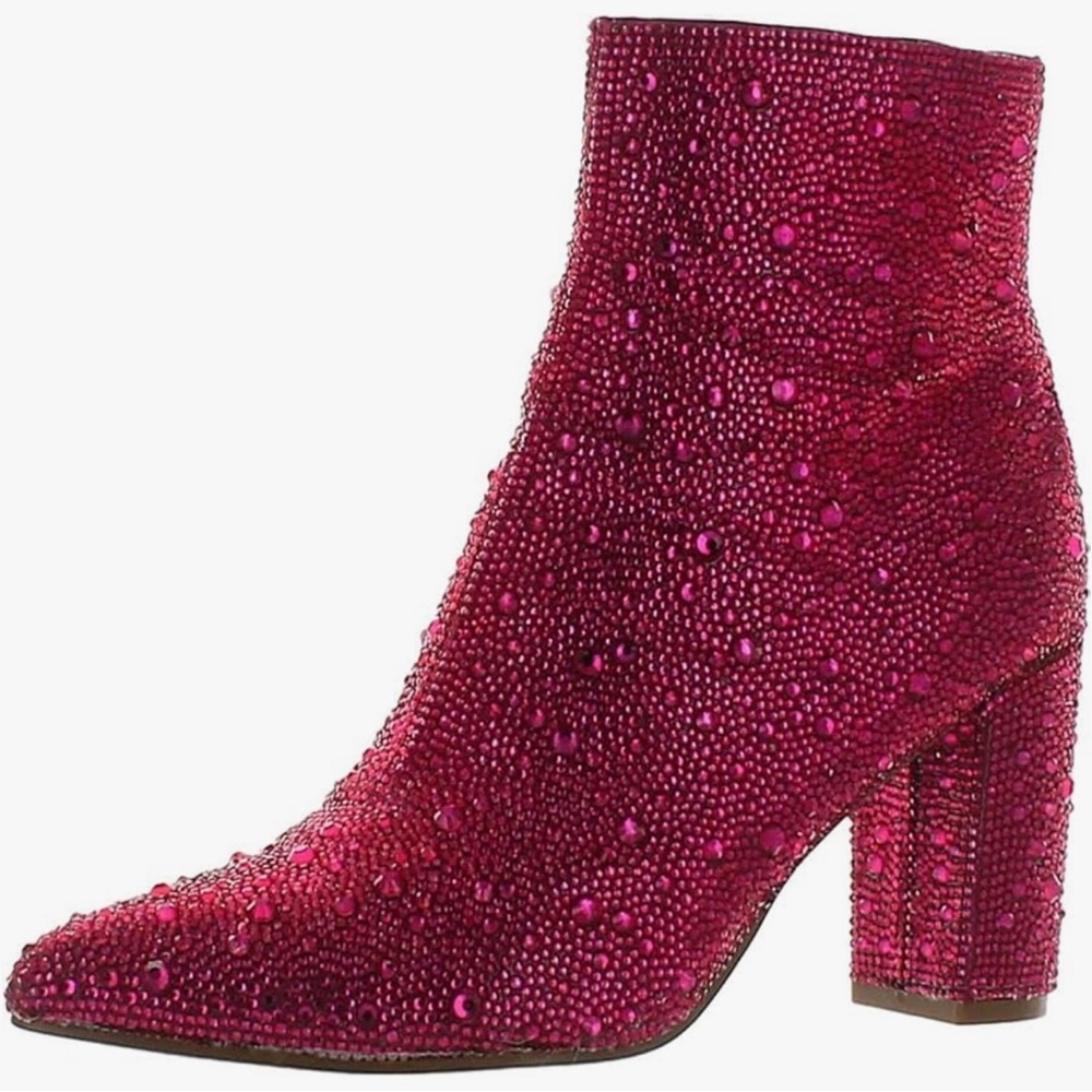 Betsey Johnson Fuchsia Cady Booties